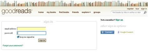 goodreads sign in with facebook